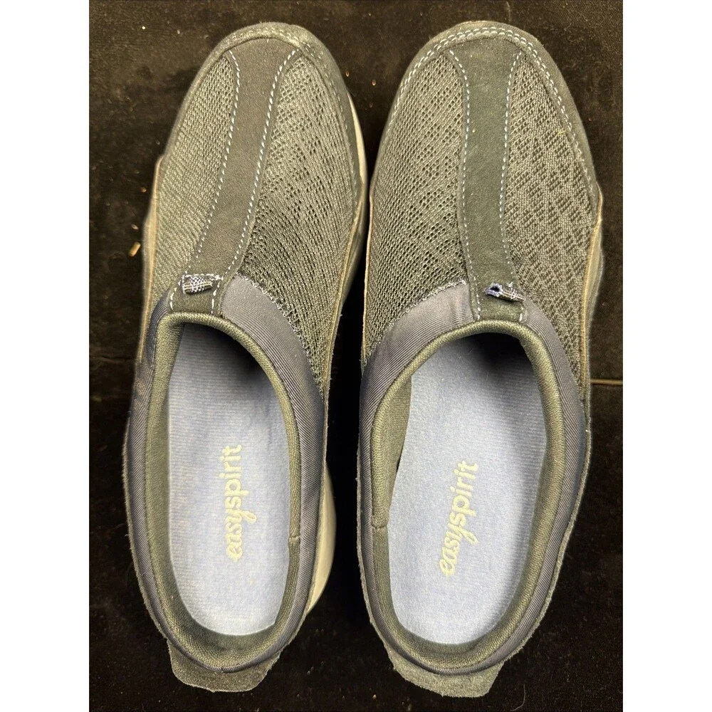 Easy Spirit Traveltime Women's Navy Clog Shoes 7.5 Orthotic Slip-ons